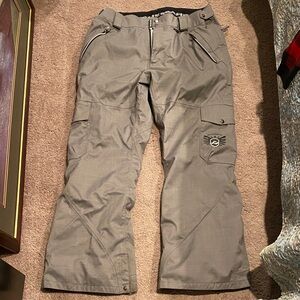 Men's Ride Snowboarding Gray Cargo Pants